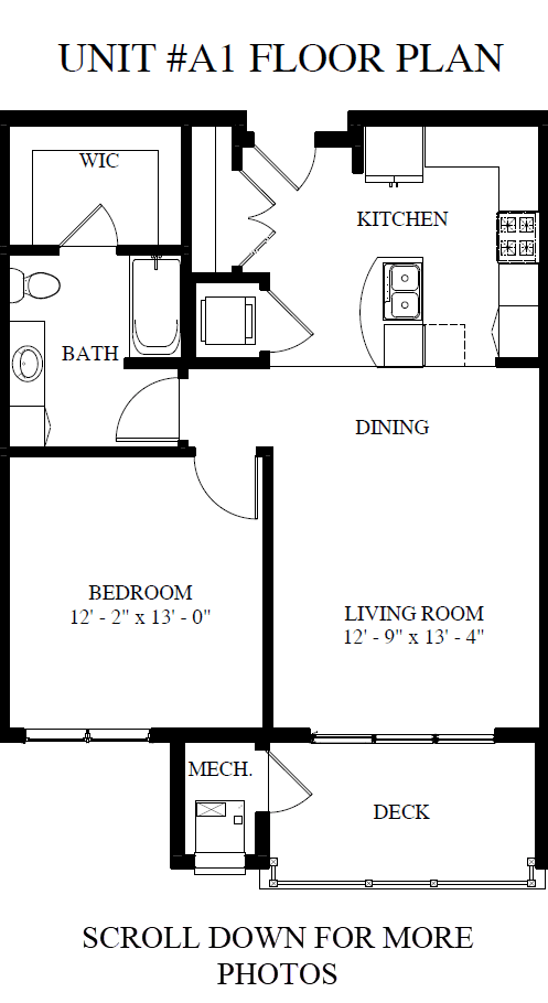 a floor plan of a small house with a kitchen and a living room
