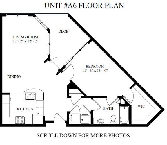 the floor plan of the unit 6 floor plan