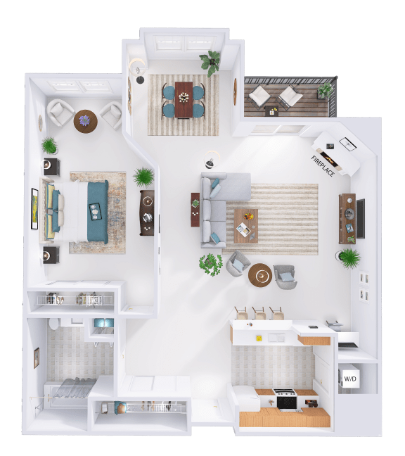 a floor plan of a house with bedrooms and a living room