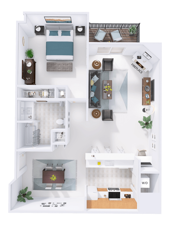 a floor plan of a house with a bedroom and a living room