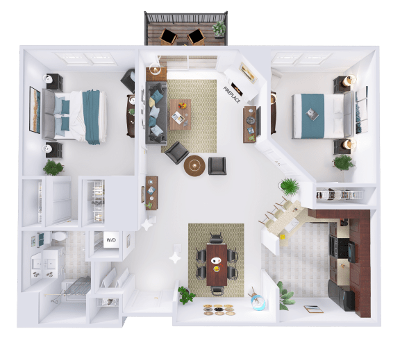 a floor plan of a house with a bedroom and a living room