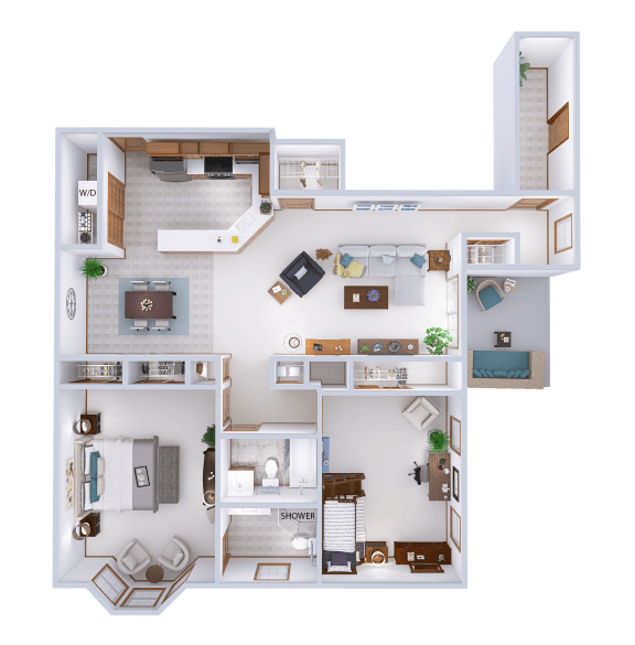 Deer Creek Run - 2 Bedroom 2 Bath Lower