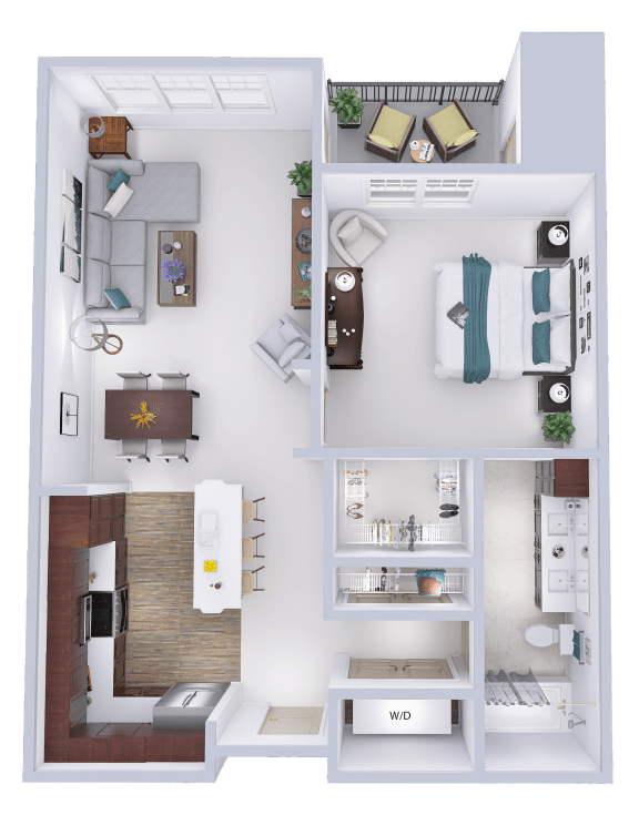 Floor Plans of CrossTown at Poplar Creek Town Center in Brookfield, WI