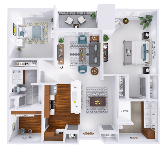 a floor plan of a house with a bedroom and a living room