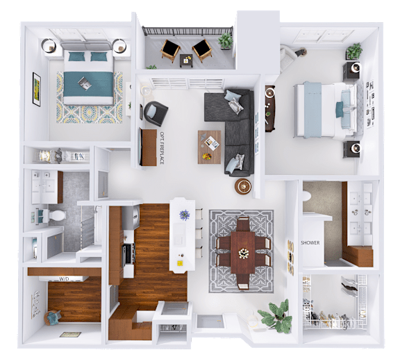 a floor plan of a house with a bedroom and a living room