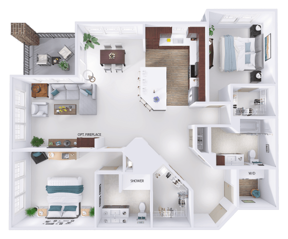 a floor plan of a house with a bedroom and a living room