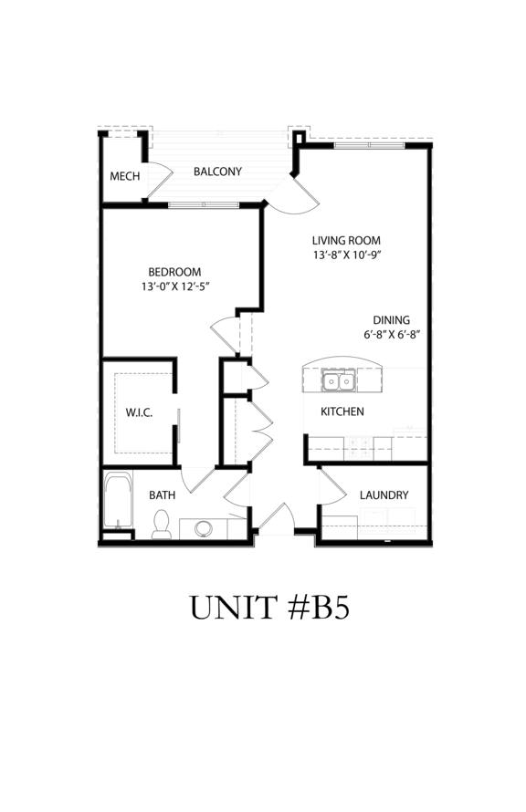 floor plan of unit 35 of the unit plan 318