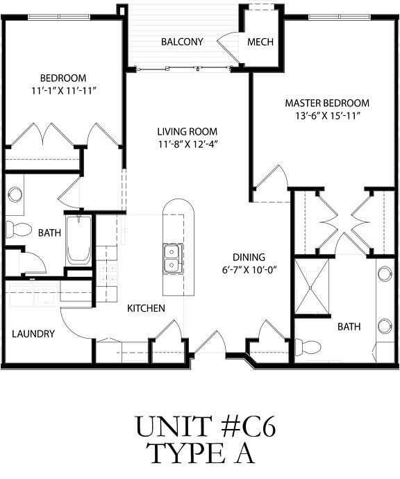 the floor plan of unit acg type a