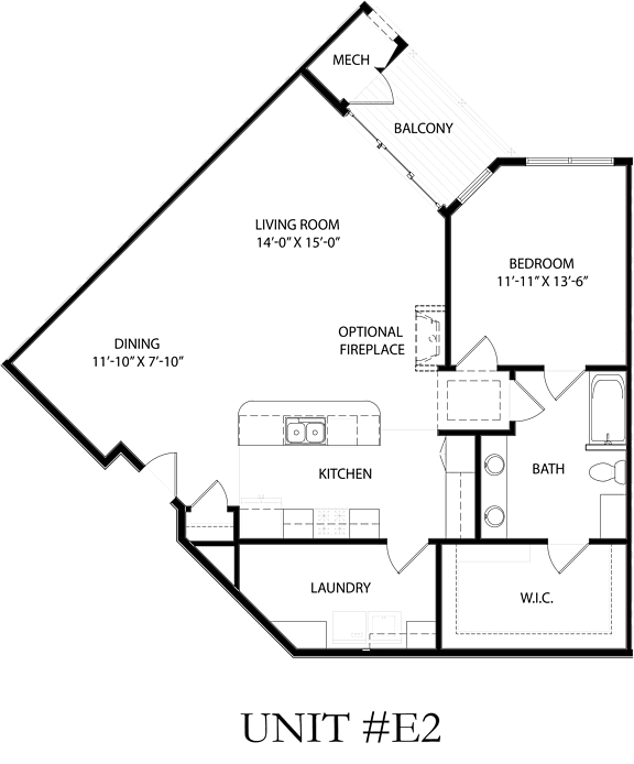 the unit e2 floor plan