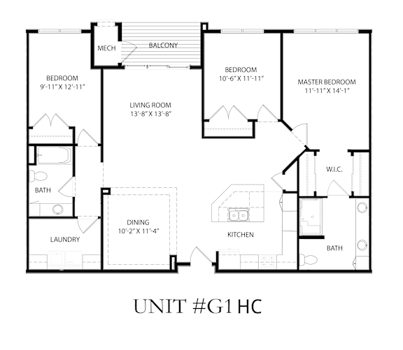A floor plan of a home with labeled rooms and dimensions.