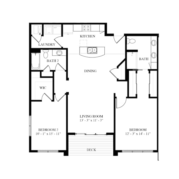 A black and white image of a floor plan for a house.