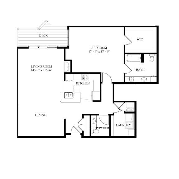 A black and white image of a floor plan for a house.