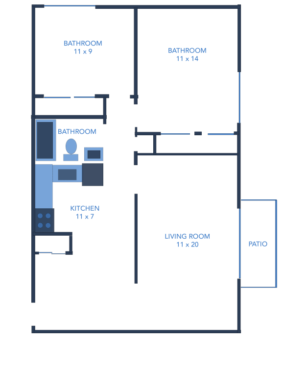 a floor plan of a bedroom apartment