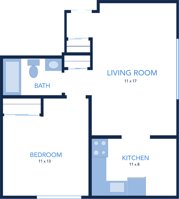 A blueprint of a house layout with labeled rooms.