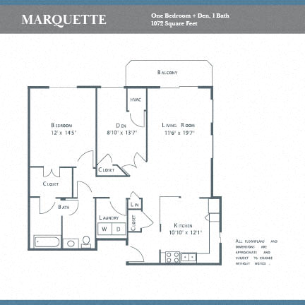 the floor plan of the apartment is included in the brochure
