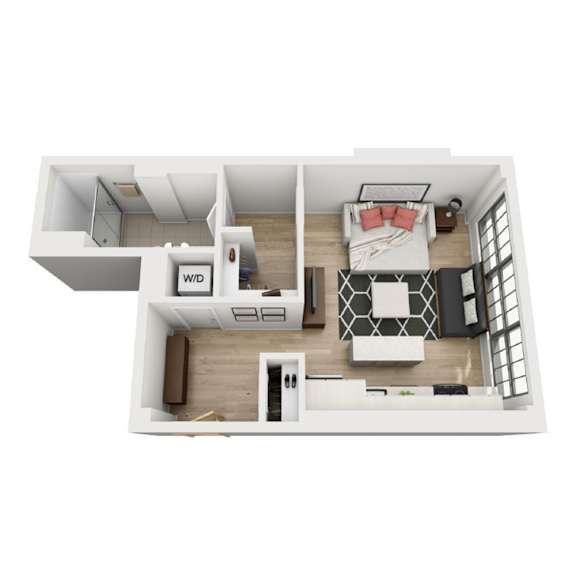 A1 Floor Plan at 1600 Callowhill, Philadelphia, PA 19130