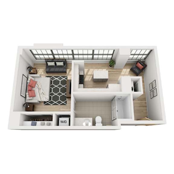 Floor Plan  A2 Floor Plan at 1600 Callowhill, Philadelphia, PA
