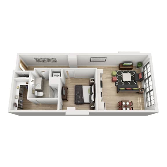 Floor Plan  B6 Floor Plan at 1600 Callowhill, Philadelphia, 19130