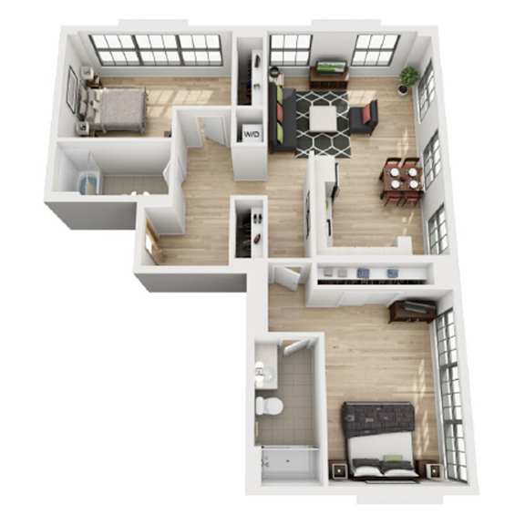 Floor Plan  C3 Floor Plan at 1600 Callowhill, Philadelphia, PA