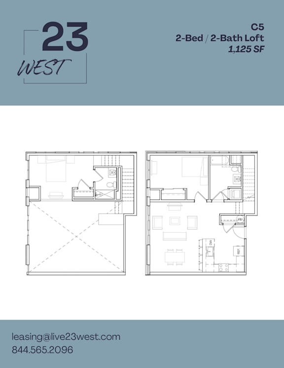 C5 Floor Plan at 23 West Apartments, Philadelphia, 19123