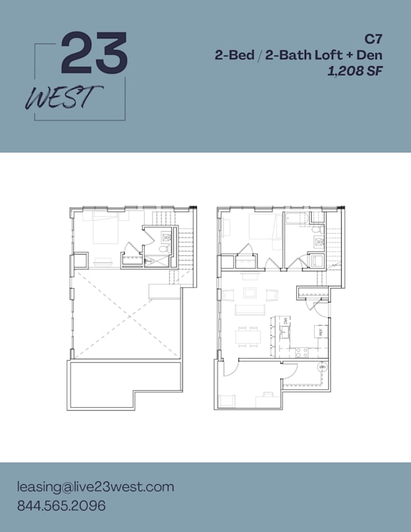 C7 Floor Plan at 23 West Apartments, Philadelphia