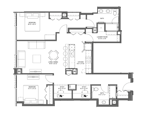 C9c Floor Plan at 17 Market West, Philadelphia Pennsylvania