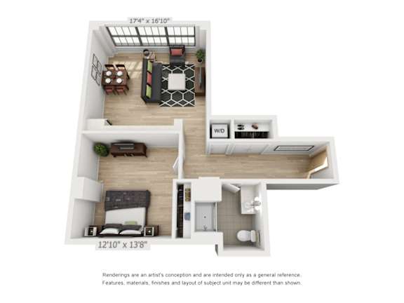 B7 Floor Plan B7 Floor Plan at 1600 Callowhill, Philadelphia, PA 19130