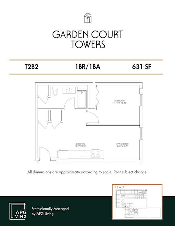 the floor plan of garden court towers