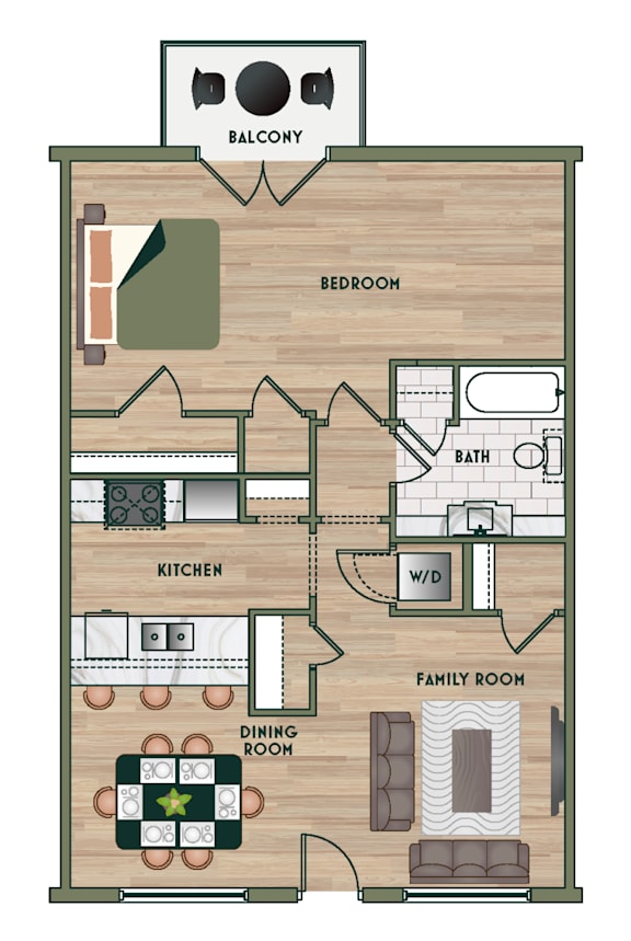 1 bed 1 bath C at The PARKER on E Mulberry Apartments, San Antonio