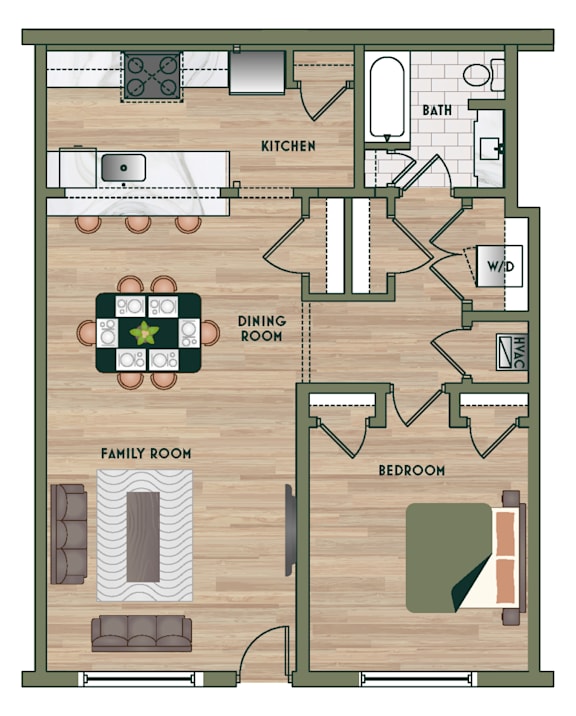 1 bed 1 bath E at The PARKER on E Mulberry Apartments, Texas