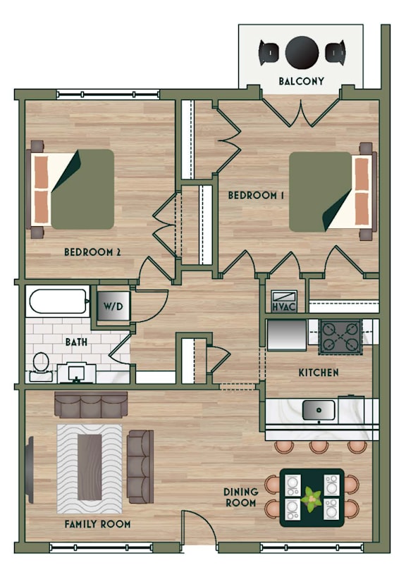 2 bed 1 bath at The PARKER on E Mulberry Apartments, San Antonio, TX
