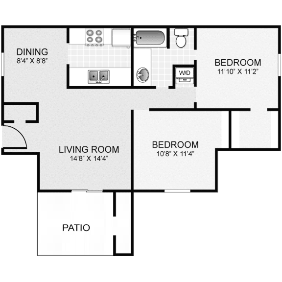 21A Floor Plan at The Hudson, Texas, 75006