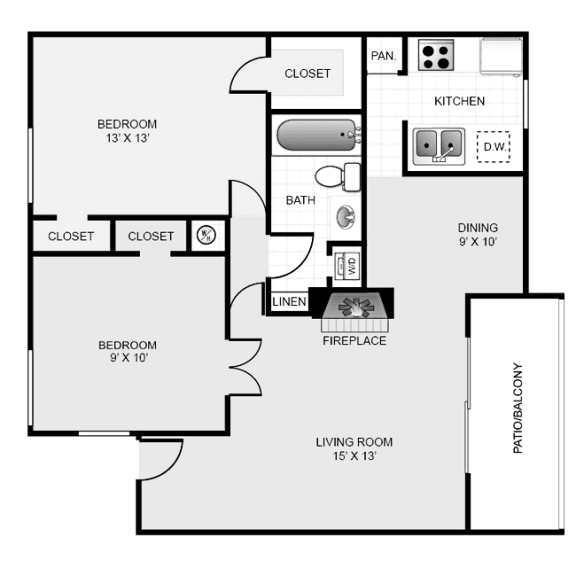 2a Floor Plan at Keller Oaks, Texas, 75006
