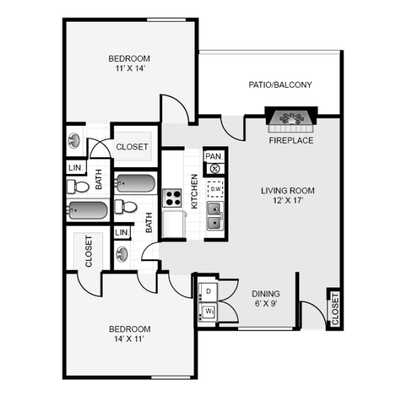 2c Floor Plan at Keller Oaks, Carrollton, TX ?
