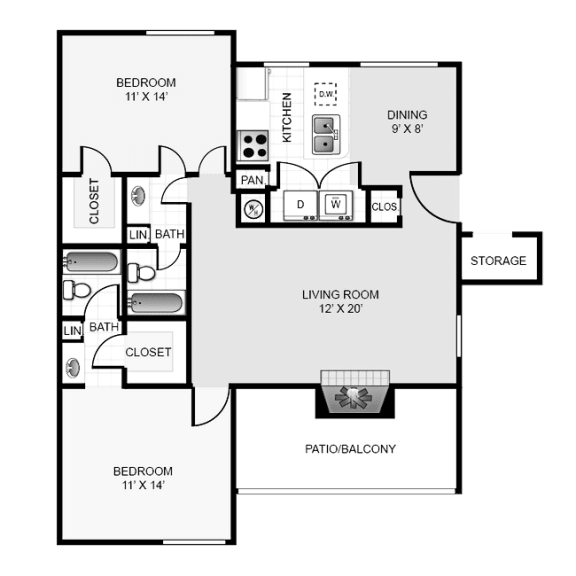 2d Floor Plan at Keller Oaks, Carrollton, 75006 ?