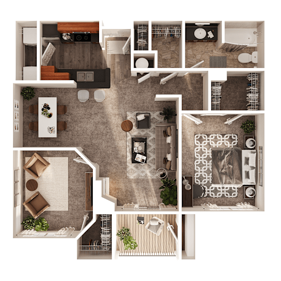 A series of images showing different rooms of a house.