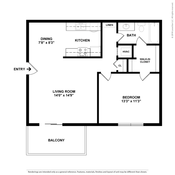 1 Bed 1 Bath Floor Plan at The Grove Brentwood, Tennessee ?