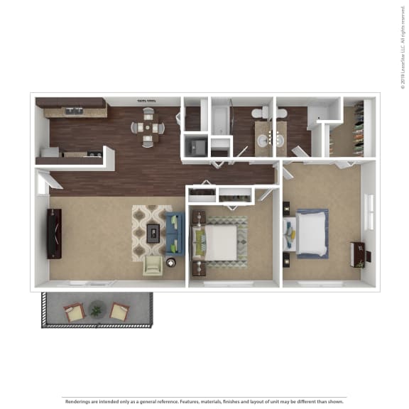 2 Bed 2 Bath Floor Plan at The Grove Brentwood, Nashville, 37211 ?