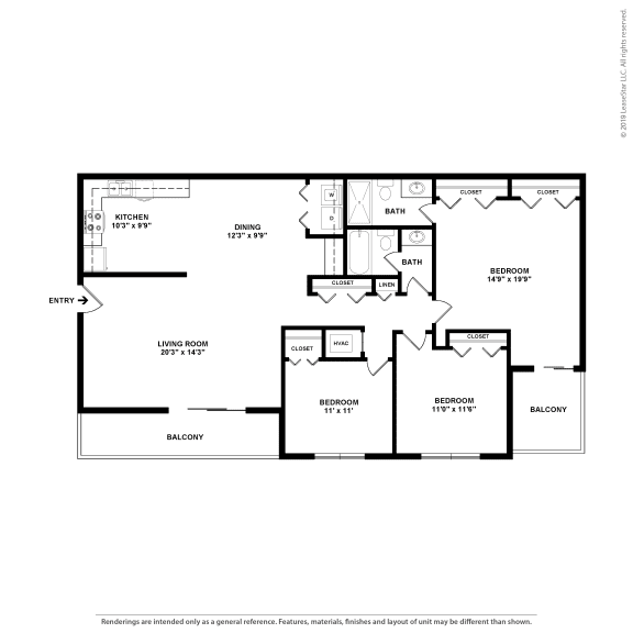 3 Bedroom 2 Bath Floor Plan at The Grove Brentwood, Tennessee ?