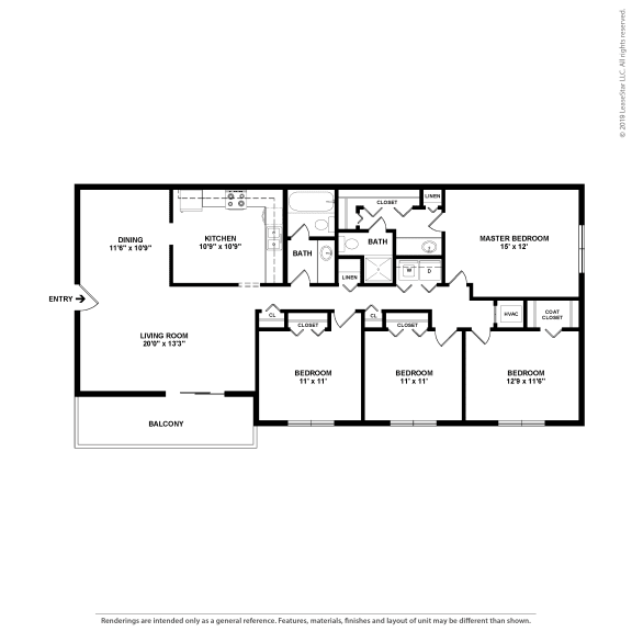 4 Bed 2 Bath Floor Plan at The Grove Brentwood, Nashville, TN 37211 ?