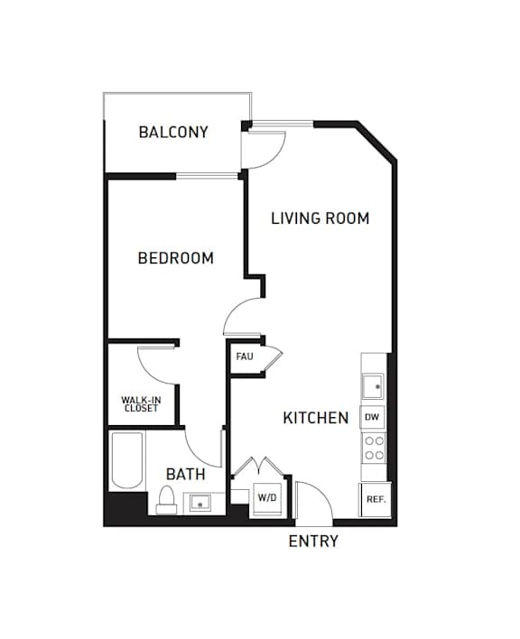 A black and white diagram of a house layout with labeled rooms.