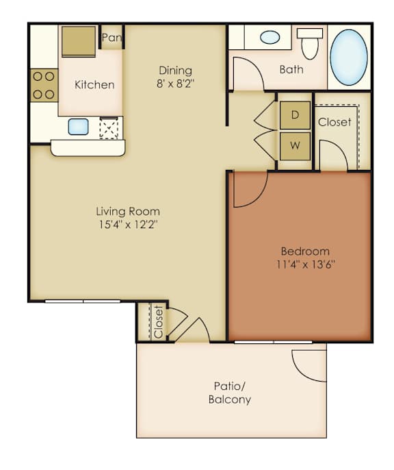 A1 Floor Plan A1 Floor Plan at Villages of Briar Forest, Houston, TX 77077