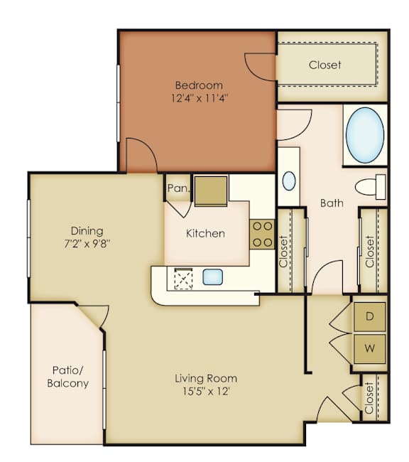 A2 Floor Plan A2 Floor Plan at Villages of Briar Forest, Houston, TX