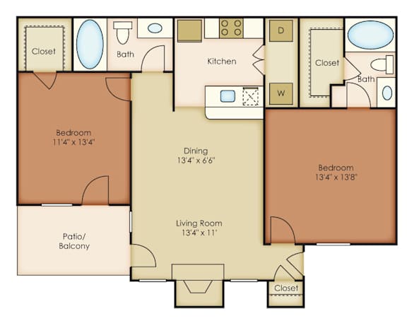 B2 Floor Plan B2 Floor Plan at Villages of Briar Forest, Houston, 77077