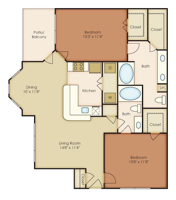 B3 Floor Plan B3 Floor Plan at Villages of Briar Forest, Houston Texas