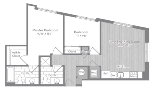 2 Bed 2 Bath