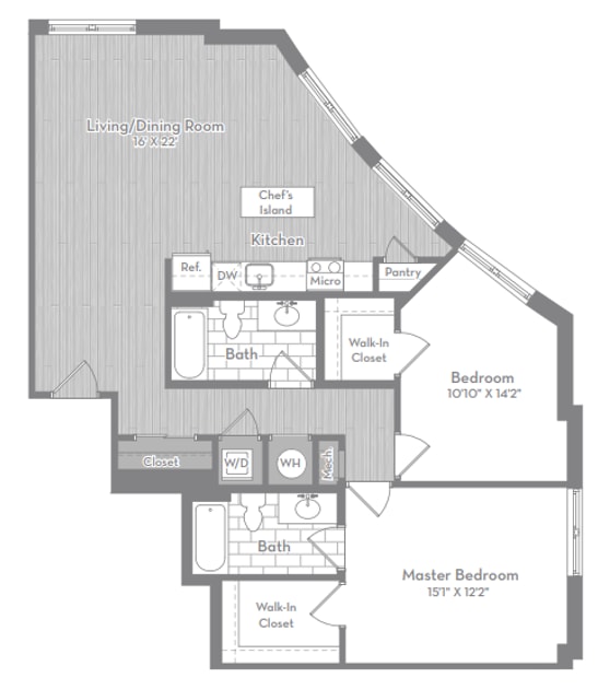 2 Bedroom 2 Bathroom