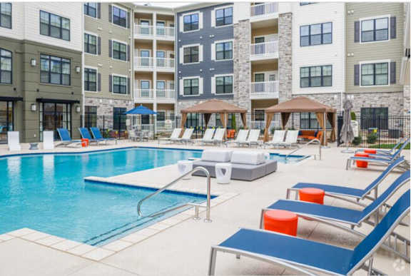 Pool at Aventura at Wild Horse Creek, Chesterfield, MO