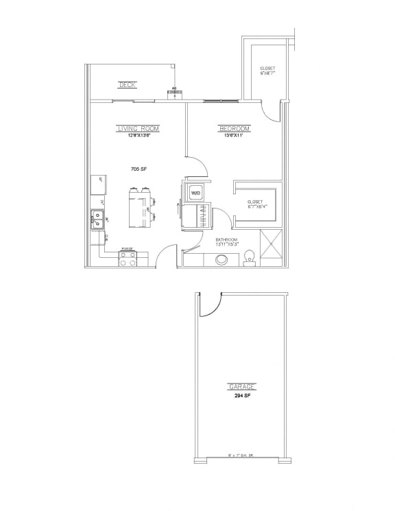 Floor Plan  1 Bed/ 1 Bath, Floor Plan