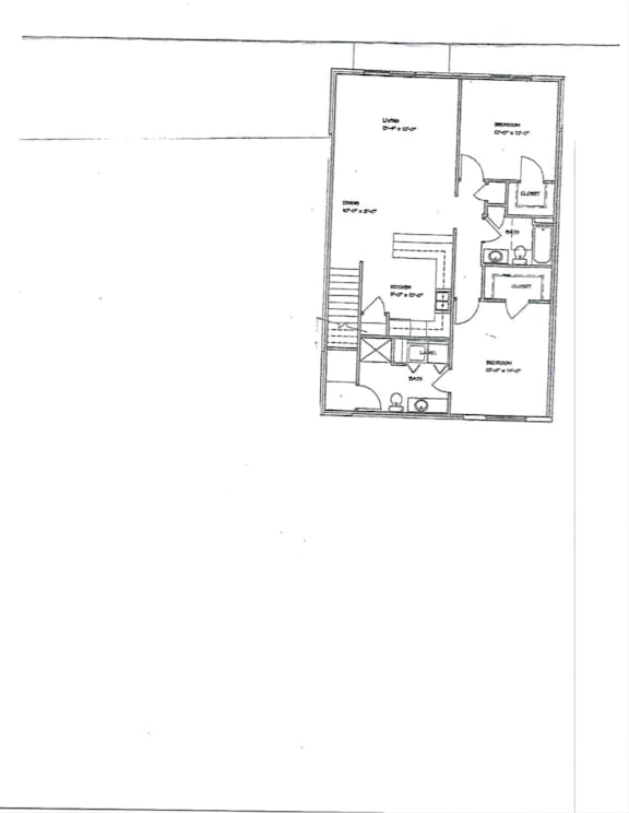 Floor Plan  Two Bed/Two Bath Walkout w/detached garage